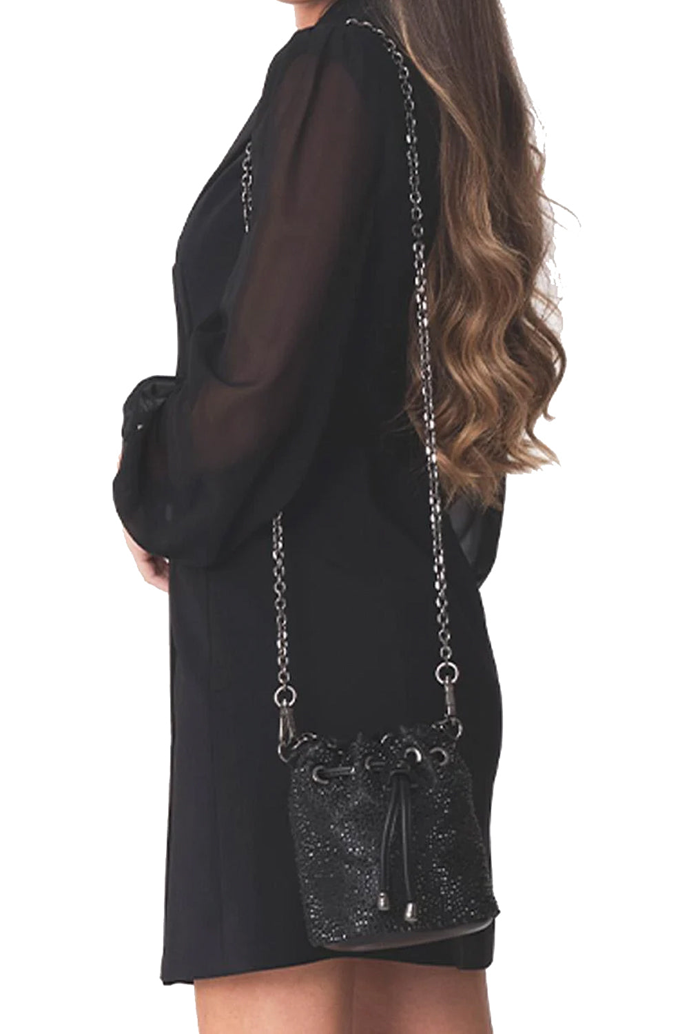 LA CARRIE Mini secchiello satin e strass LA CARRIE