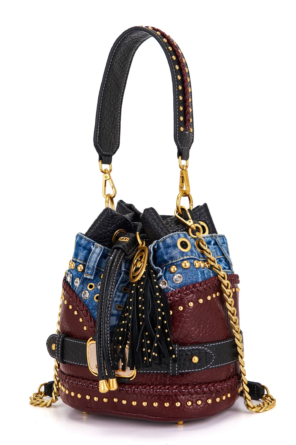 LA CARRIE Secchiello Bagghy in denim e PU