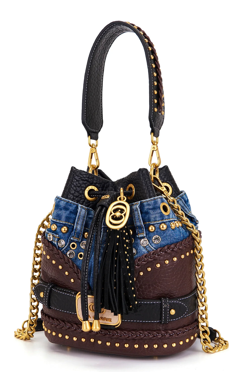 LA CARRIE Secchiello Bagghy in denim e PU