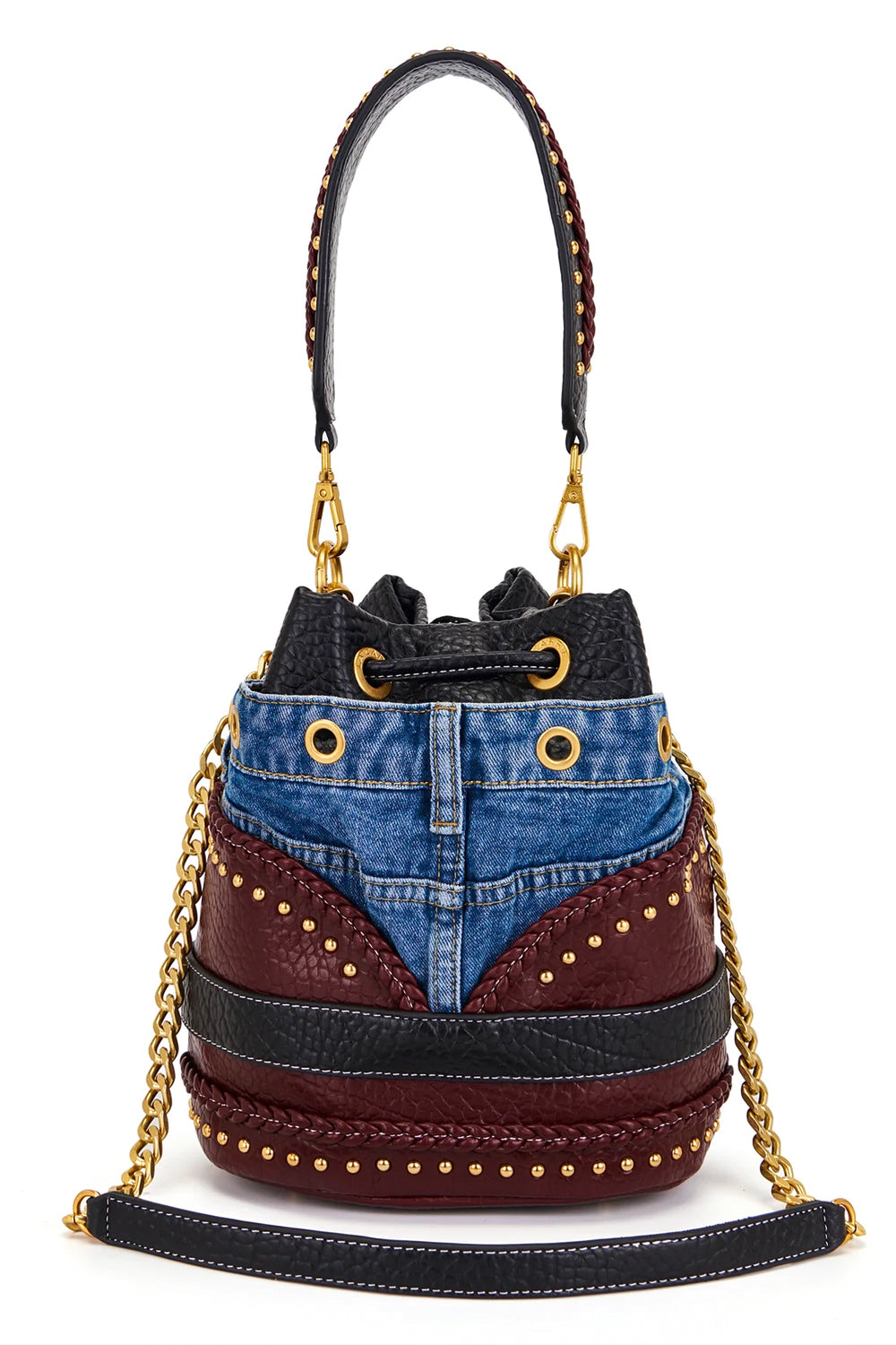 LA CARRIE Secchiello Bagghy in denim e PU