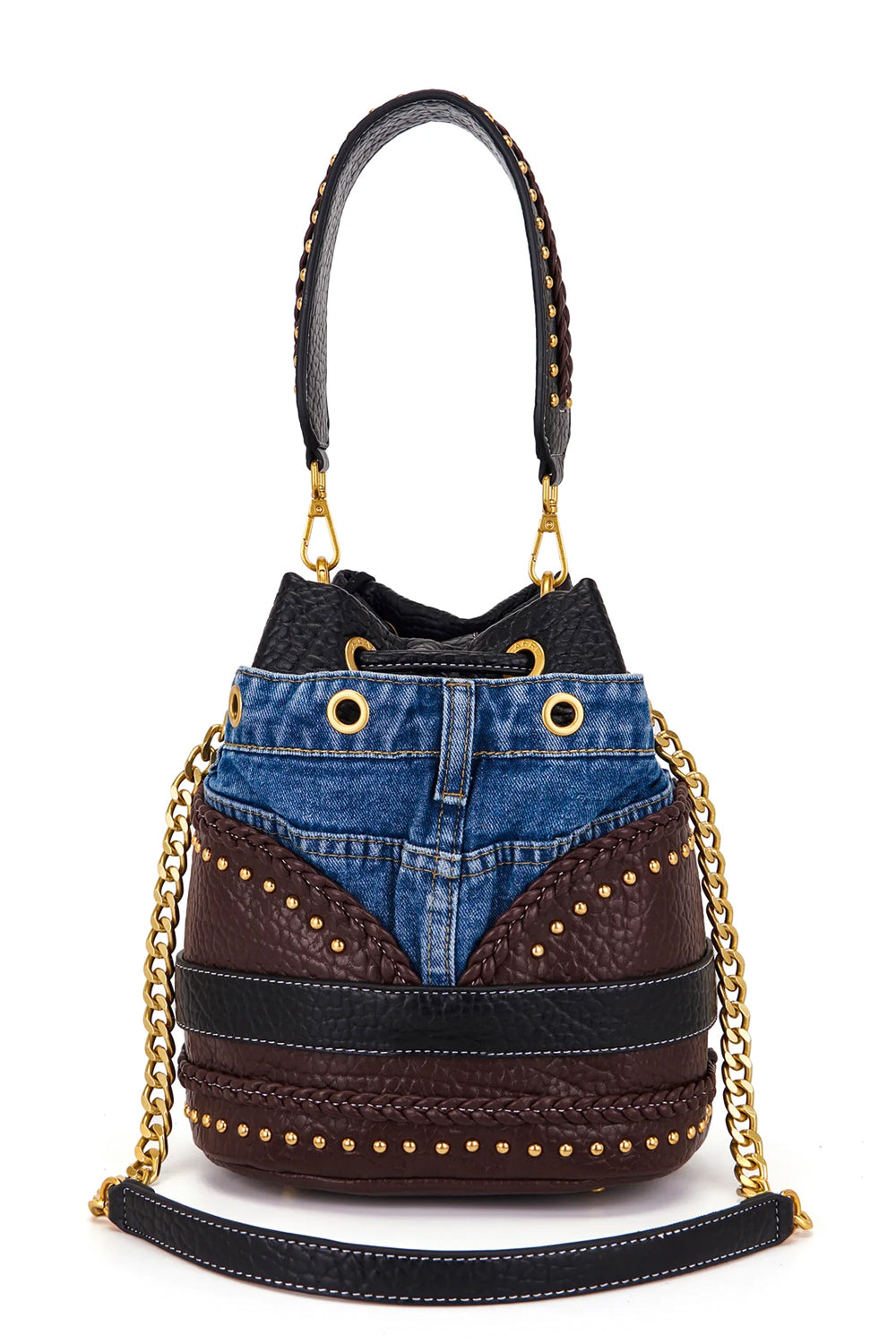 LA CARRIE Secchiello Bagghy in denim e PU