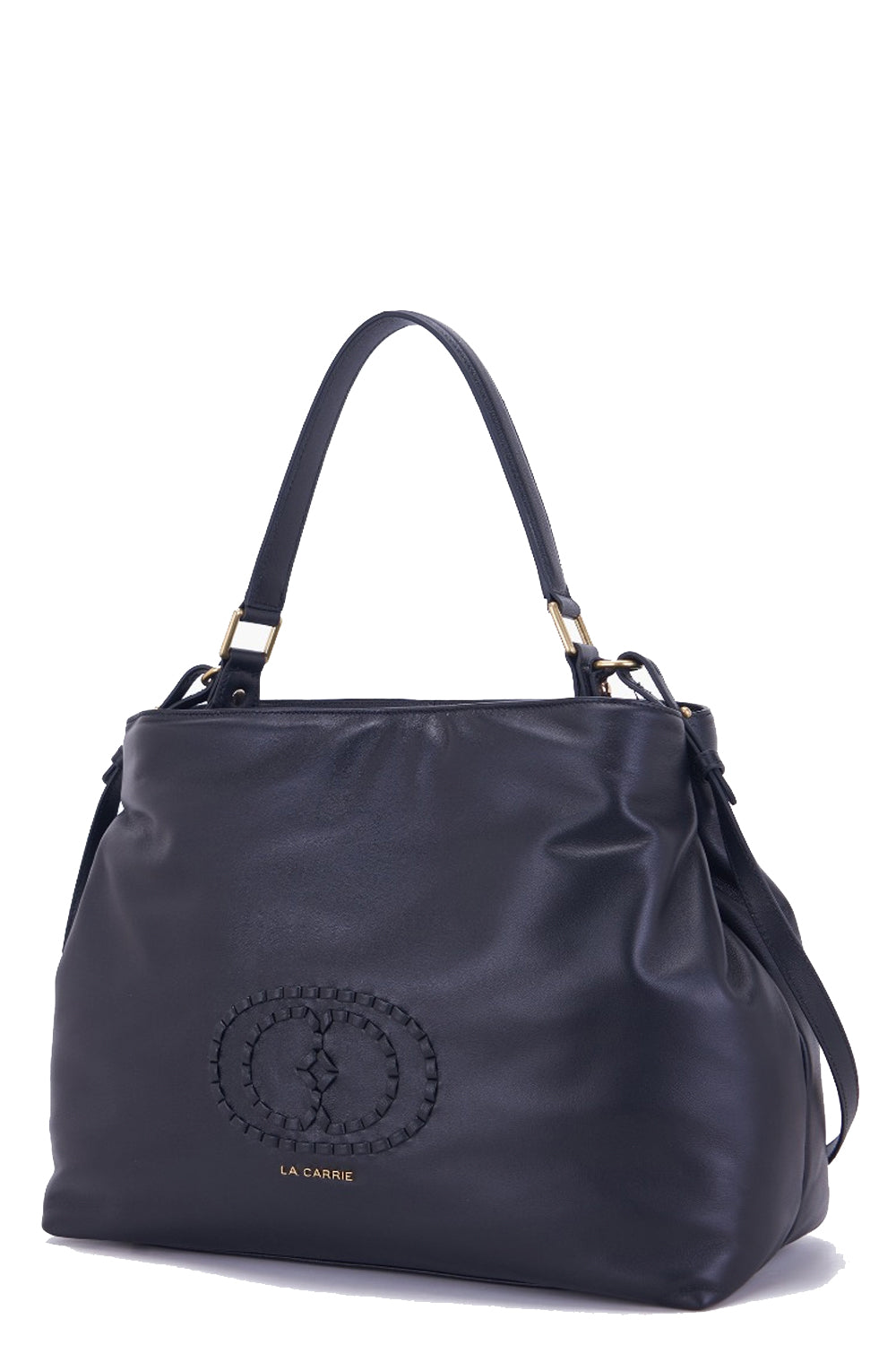 LA CARRIE Shopper in pelle con logo intrecciato Uncategorized LA CARRIE
