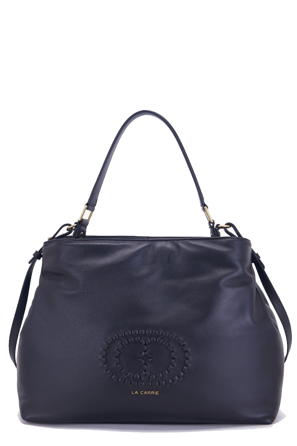 LA CARRIE Shopper in pelle con logo intrecciato Uncategorized LA CARRIE
