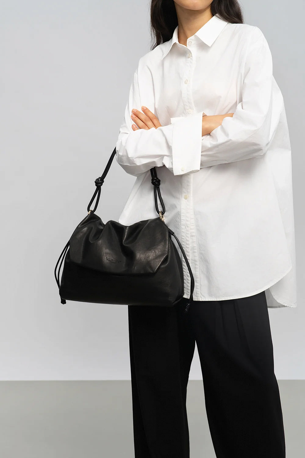 LANCASTER Borsa grande con patta in pelle