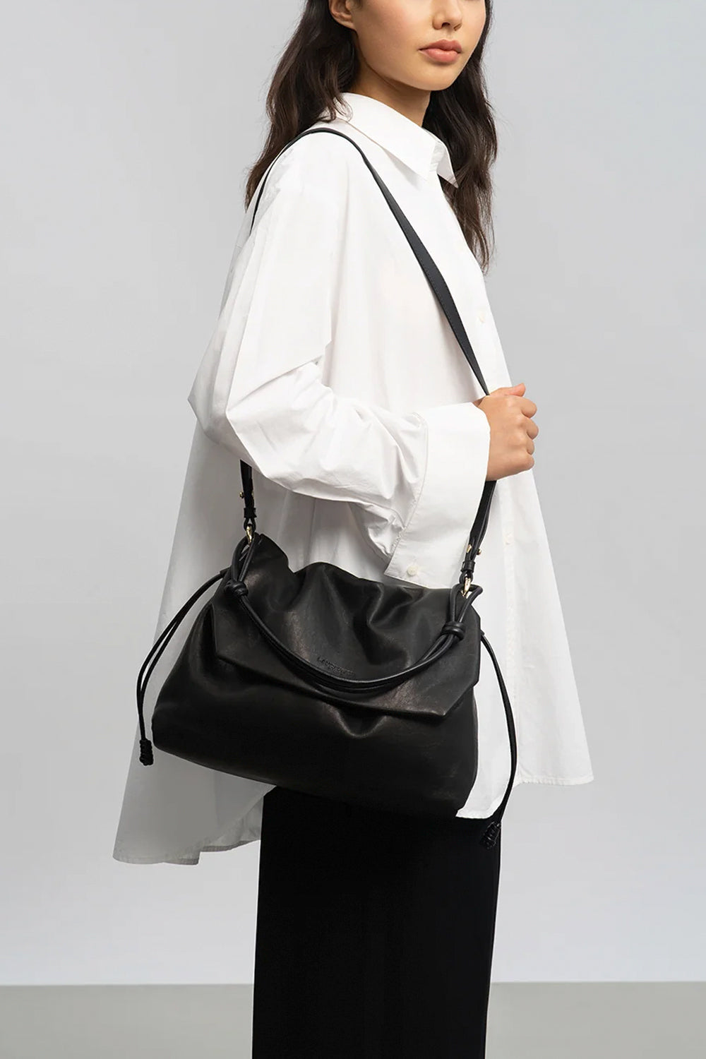 LANCASTER Borsa grande con patta in pelle