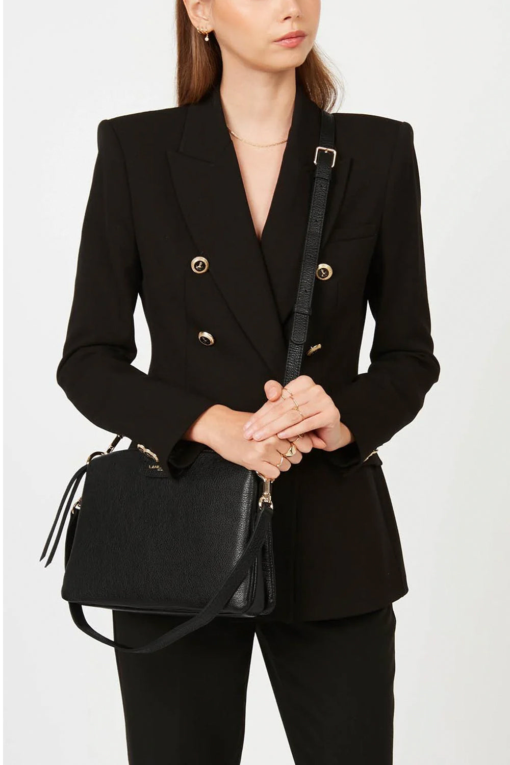 LANCASTER Borsa grande Pouch in pelle granulata