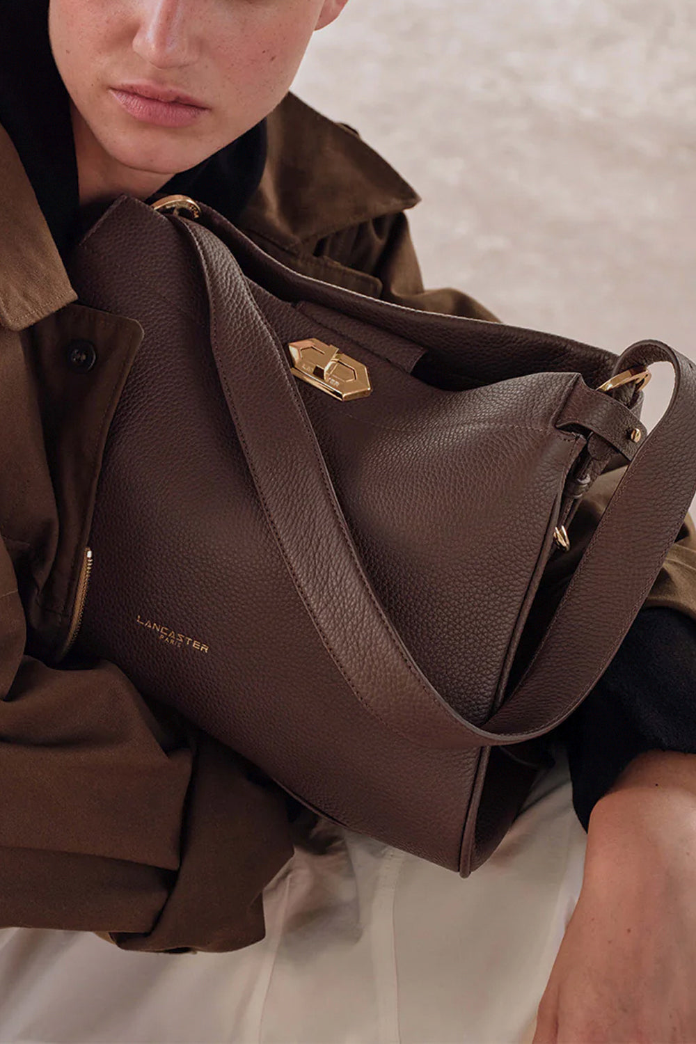 LANCASTER Borsa Hobo grande in pelle pieno fiore