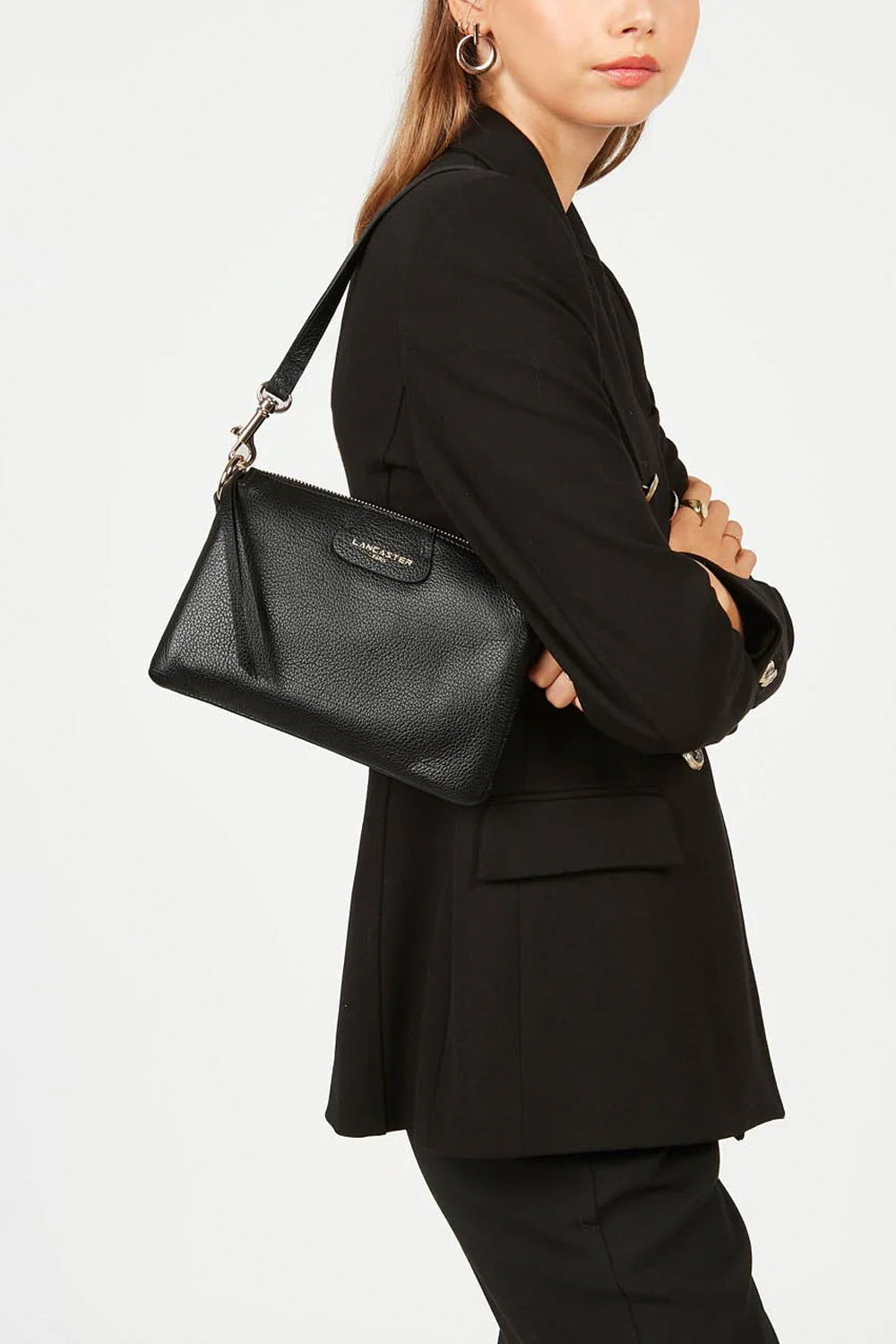LANCASTER Borsa media Pouch in pelle granulata