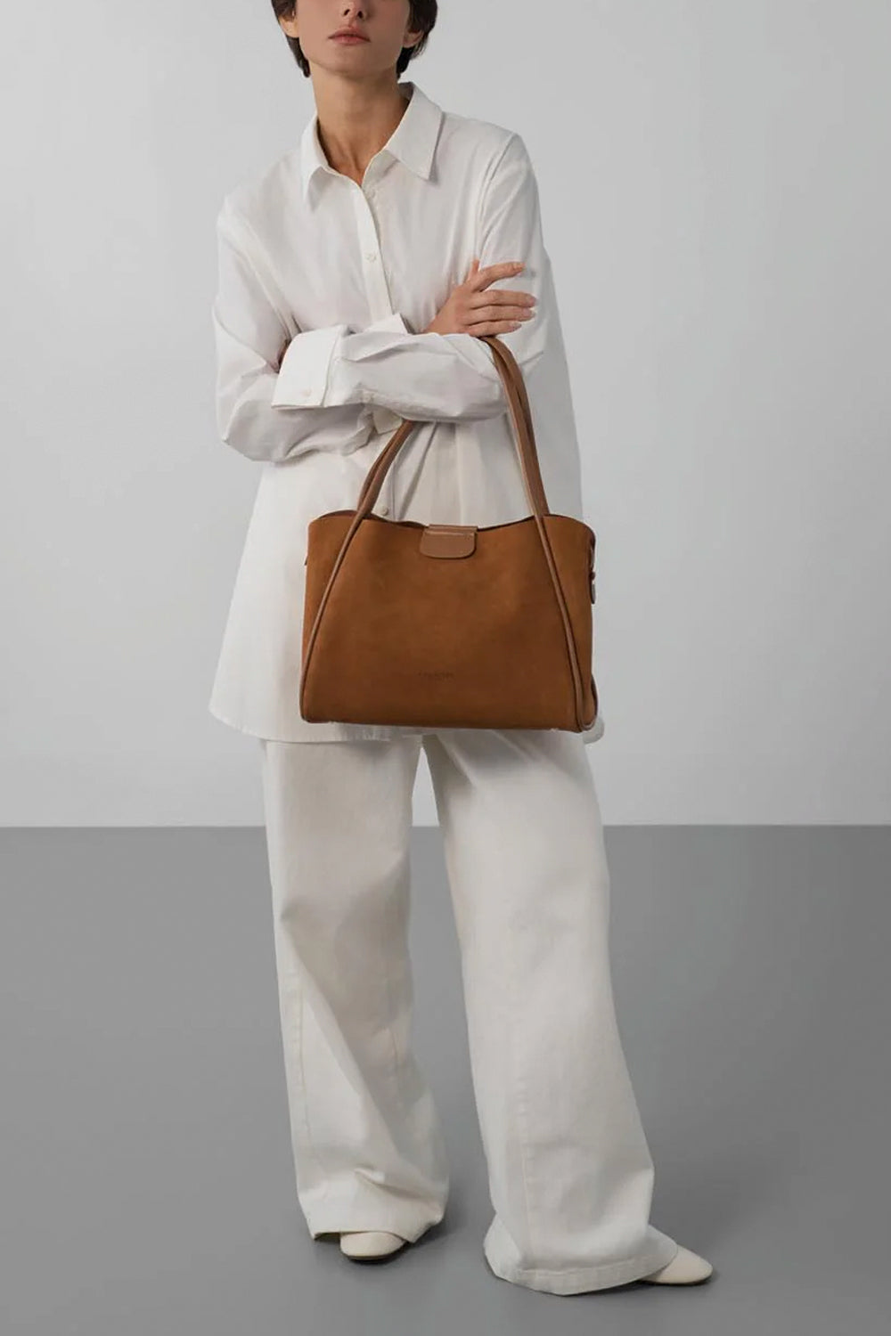 LANCASTER Borsa grande a spalla in suede