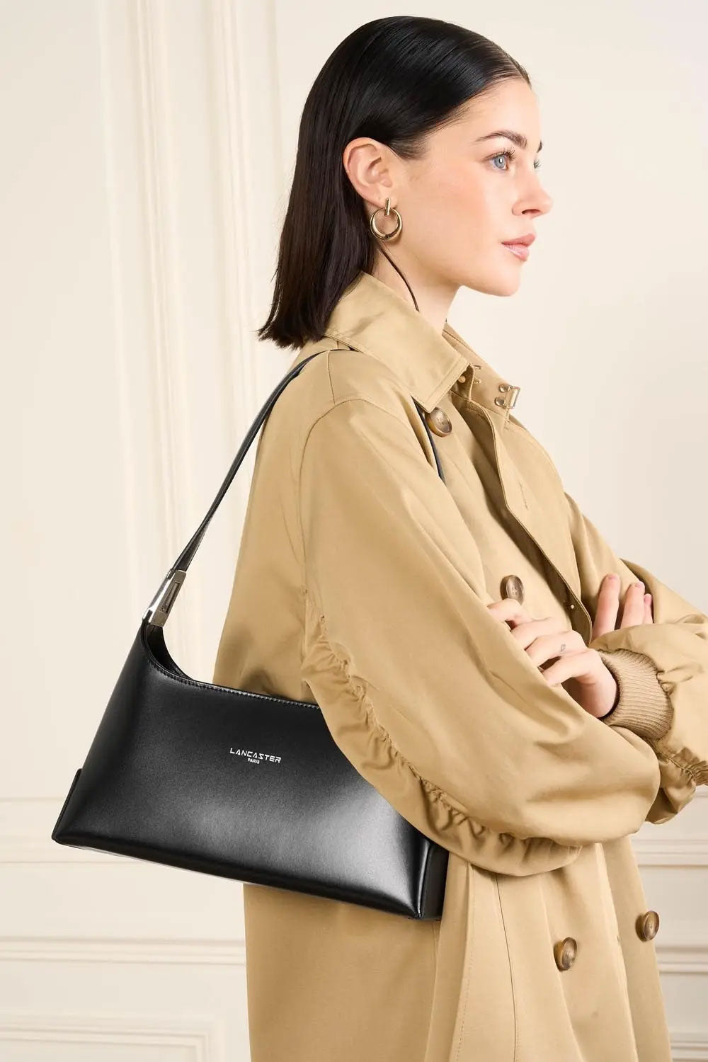 LANCASTER Borsa media in pelle Suave Ace