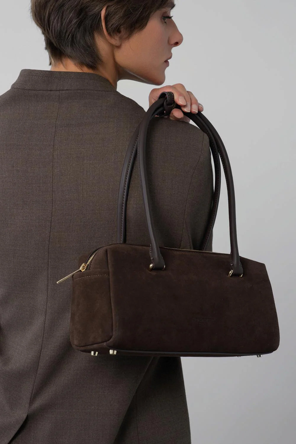 LANCASTER Borsa rettangolare in suede