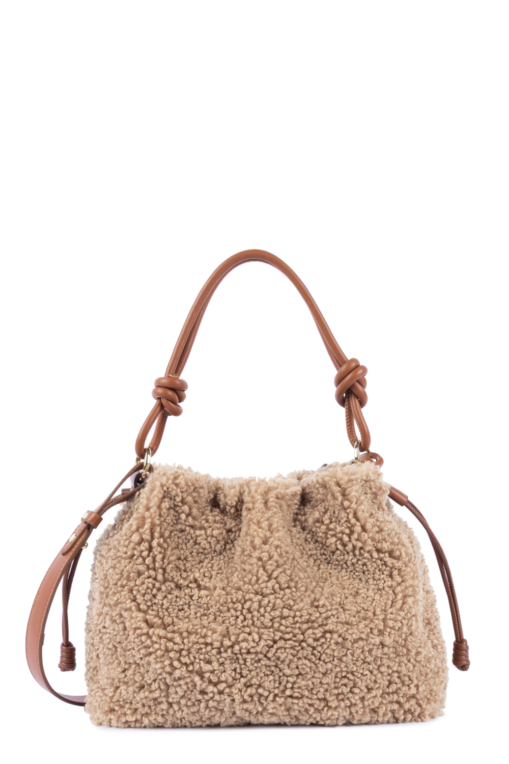 LANCASTER Borsa secchiello effetto teddy