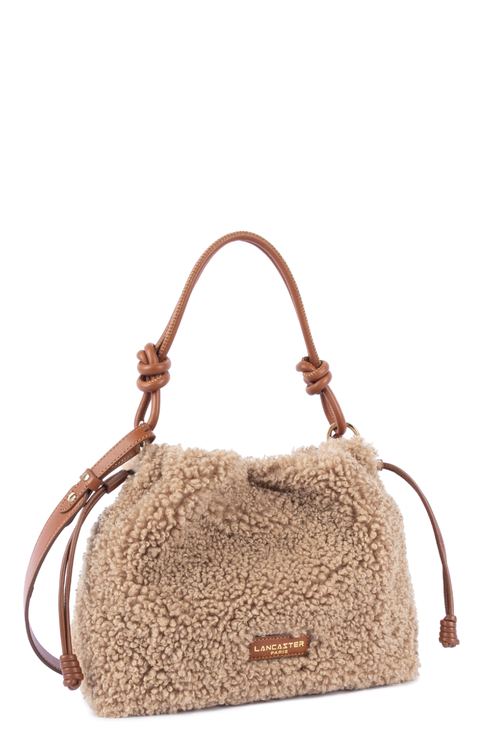 LANCASTER Borsa secchiello effetto teddy