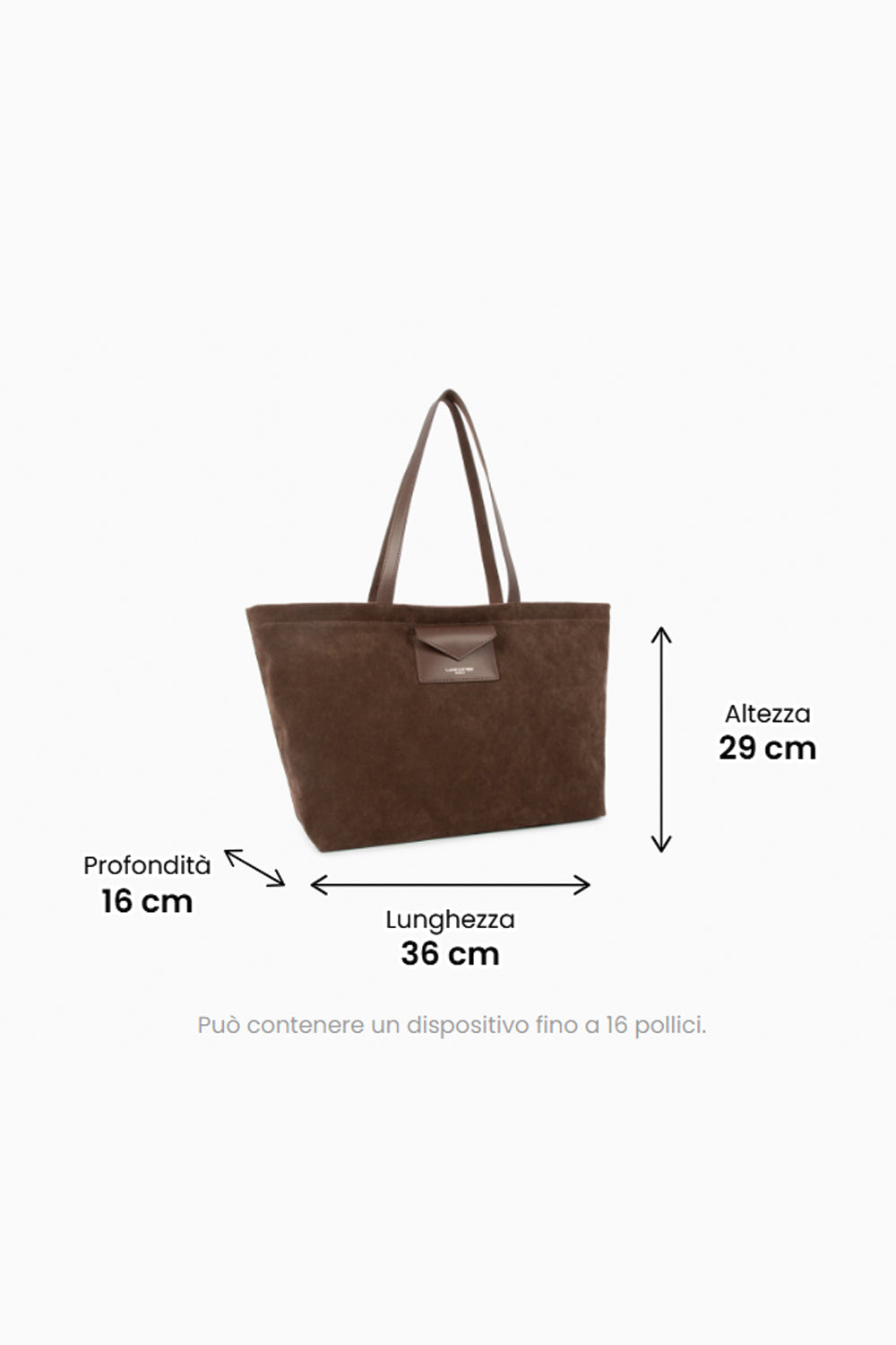 LANCASTER Borsa shopper grande in suede