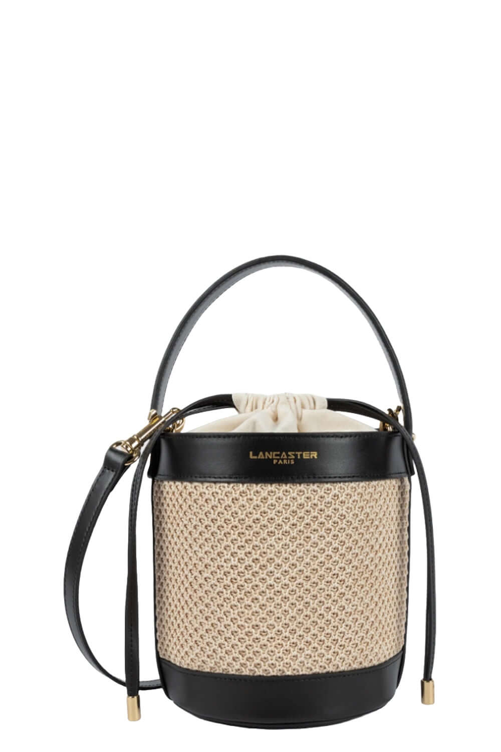 LANCASTER Secchiello in rafia e pelle Uncategorized LANCASTER