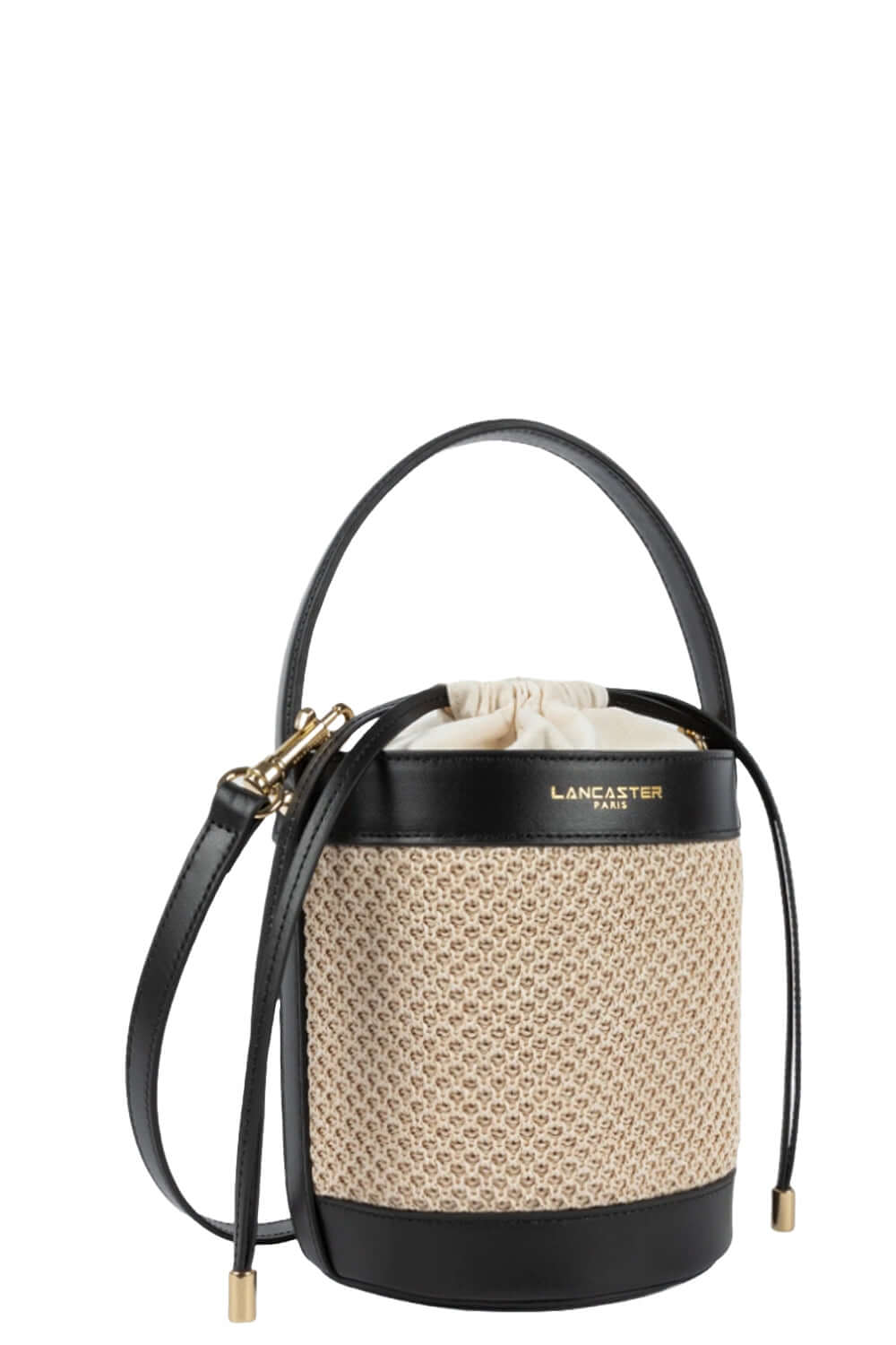 LANCASTER Secchiello in rafia e pelle Uncategorized LANCASTER