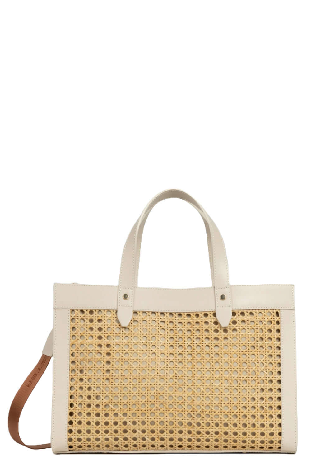 LANCASTER Shopper in canna di rattan e pelle Uncategorized LANCASTER