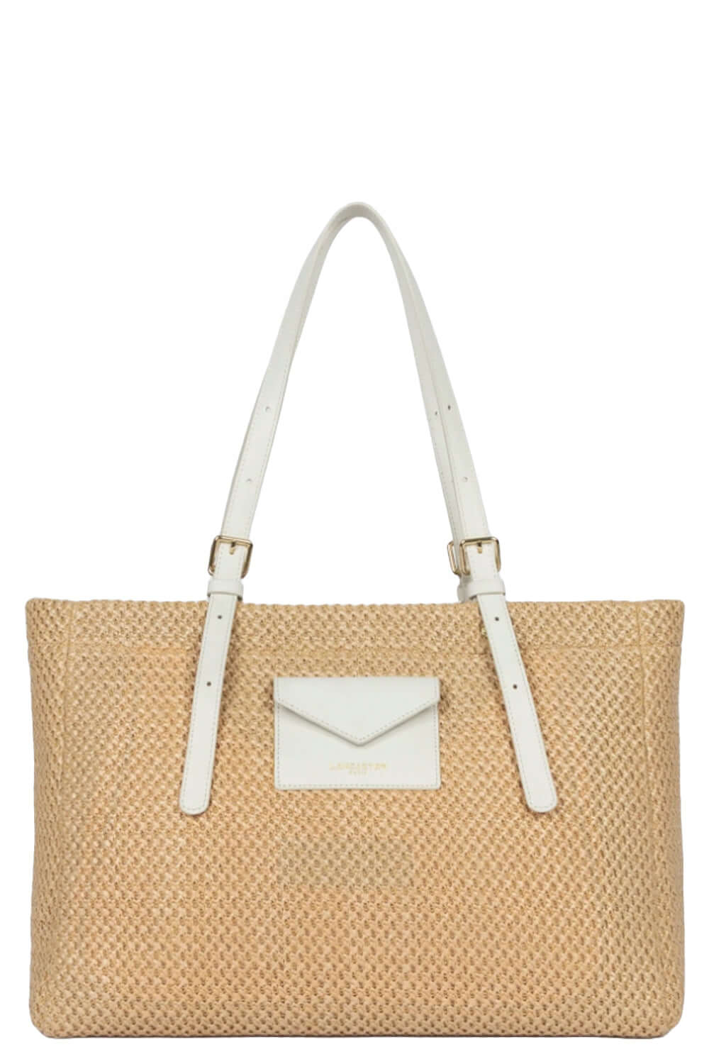 LANCASTER Tote Bag in rafia e pelle Uncategorized LANCASTER