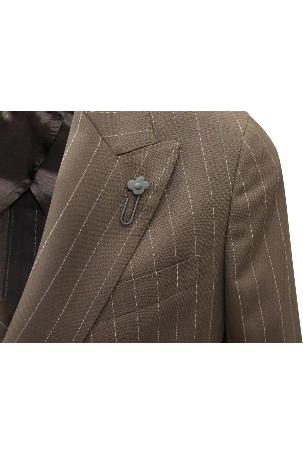 LARDINI Abito doppiopetto gessato in lana LARDINI