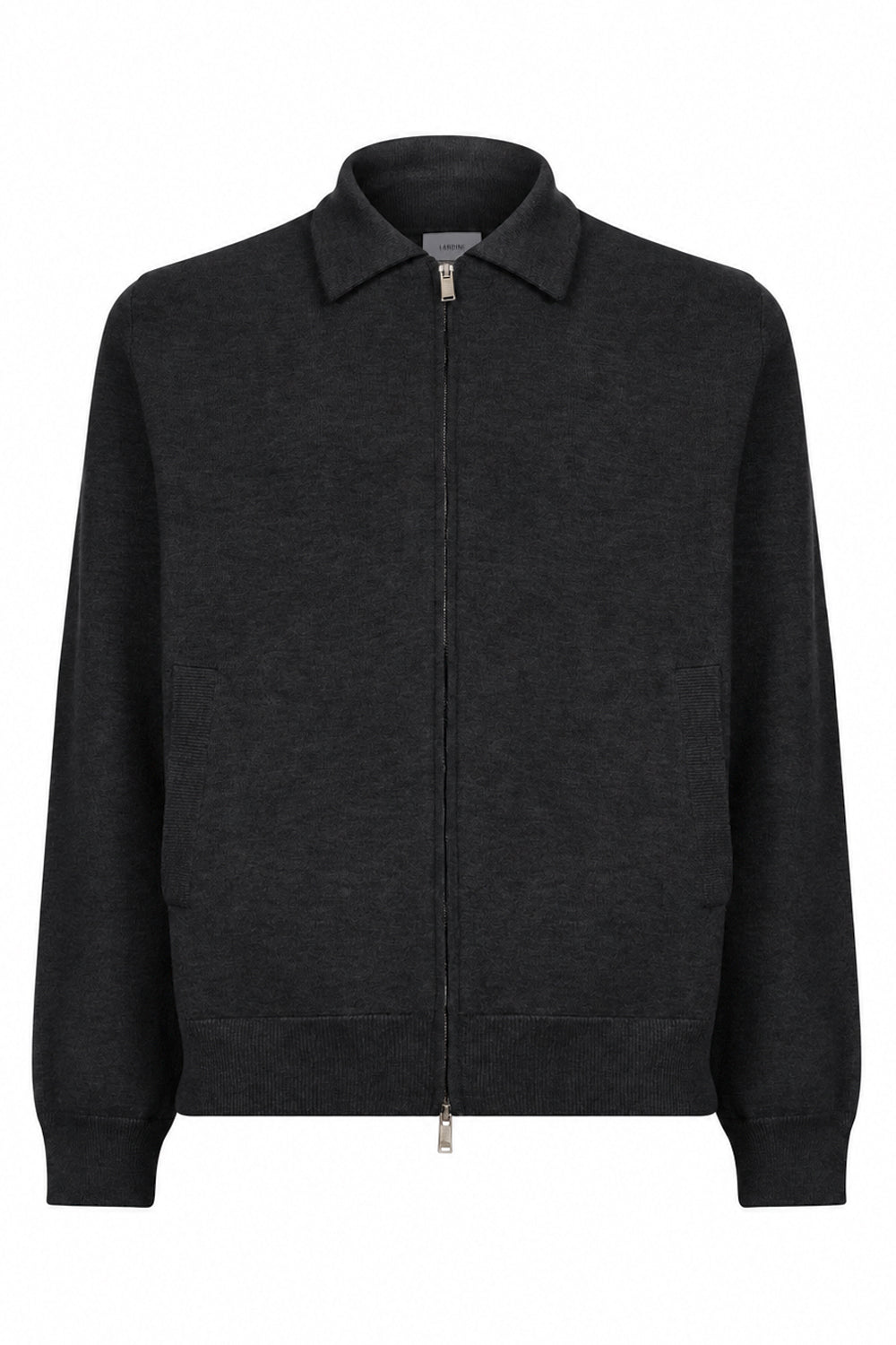 LARDINI Bomber in maglia con zip e tasche oblique