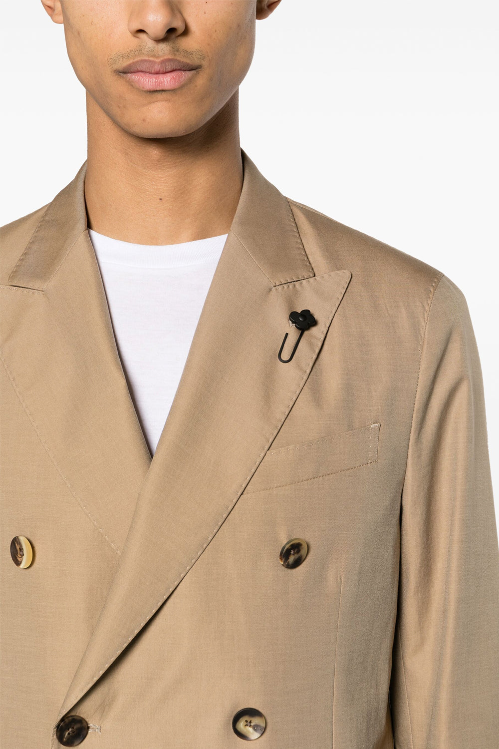 LARDINI Giacca doppiopetto in cotone LARDINI