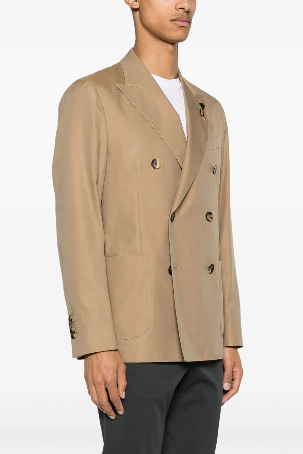 LARDINI Giacca doppiopetto in cotone LARDINI