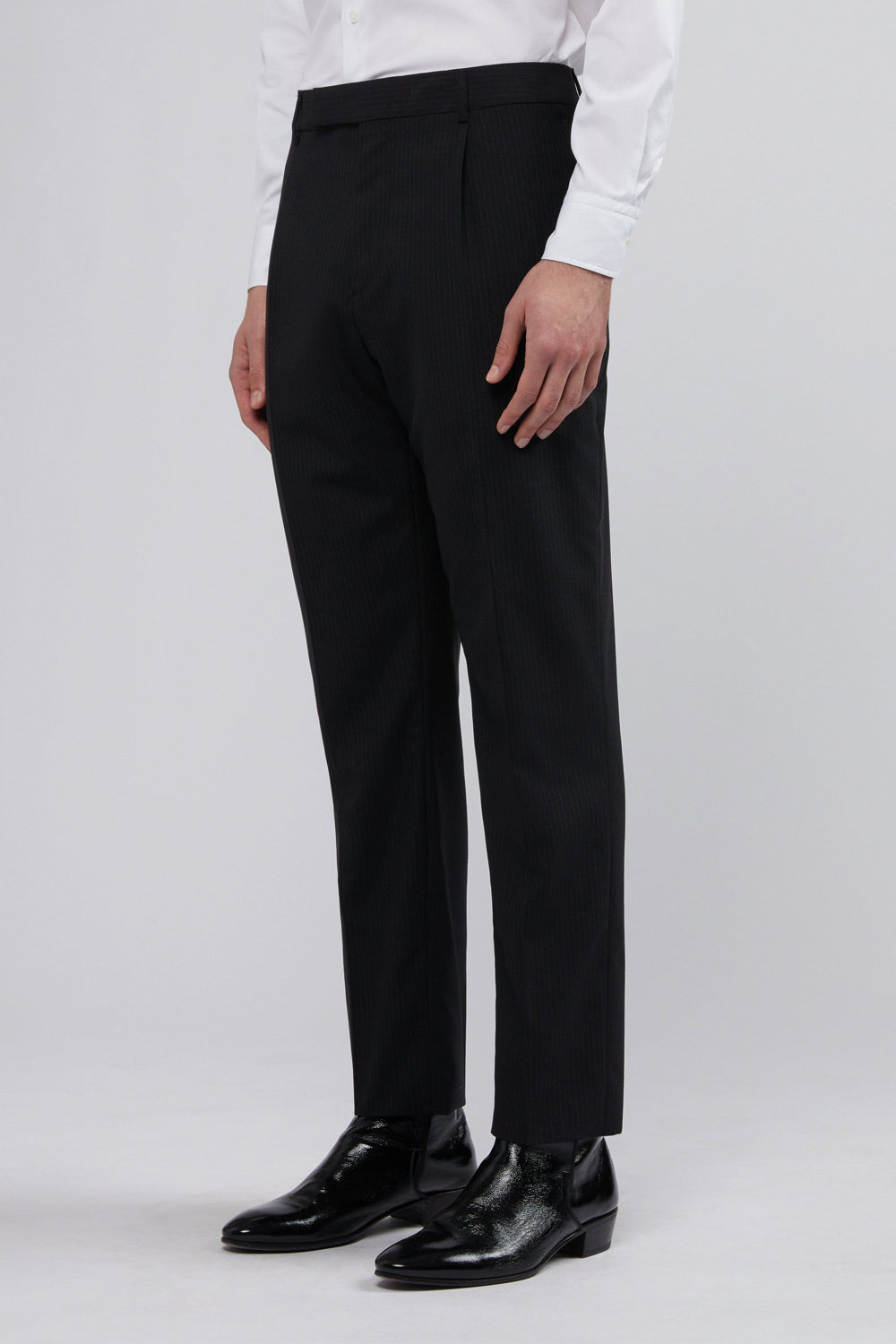 LARDINI Pantalone in lana con gessatura LARDINI