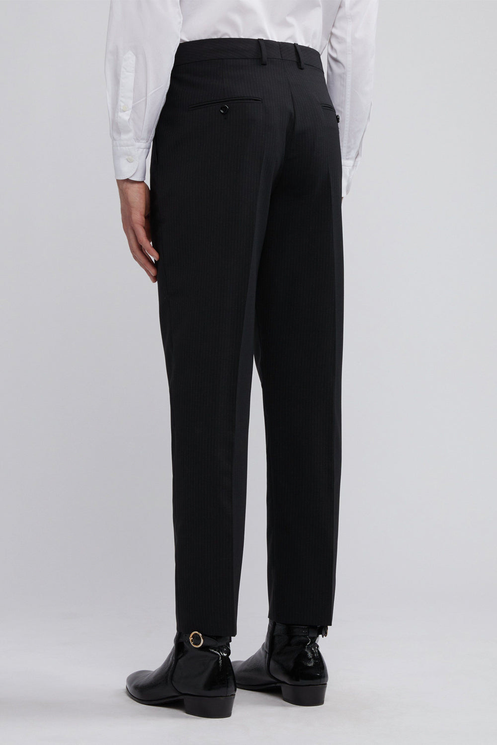 LARDINI Pantalone in lana con gessatura LARDINI