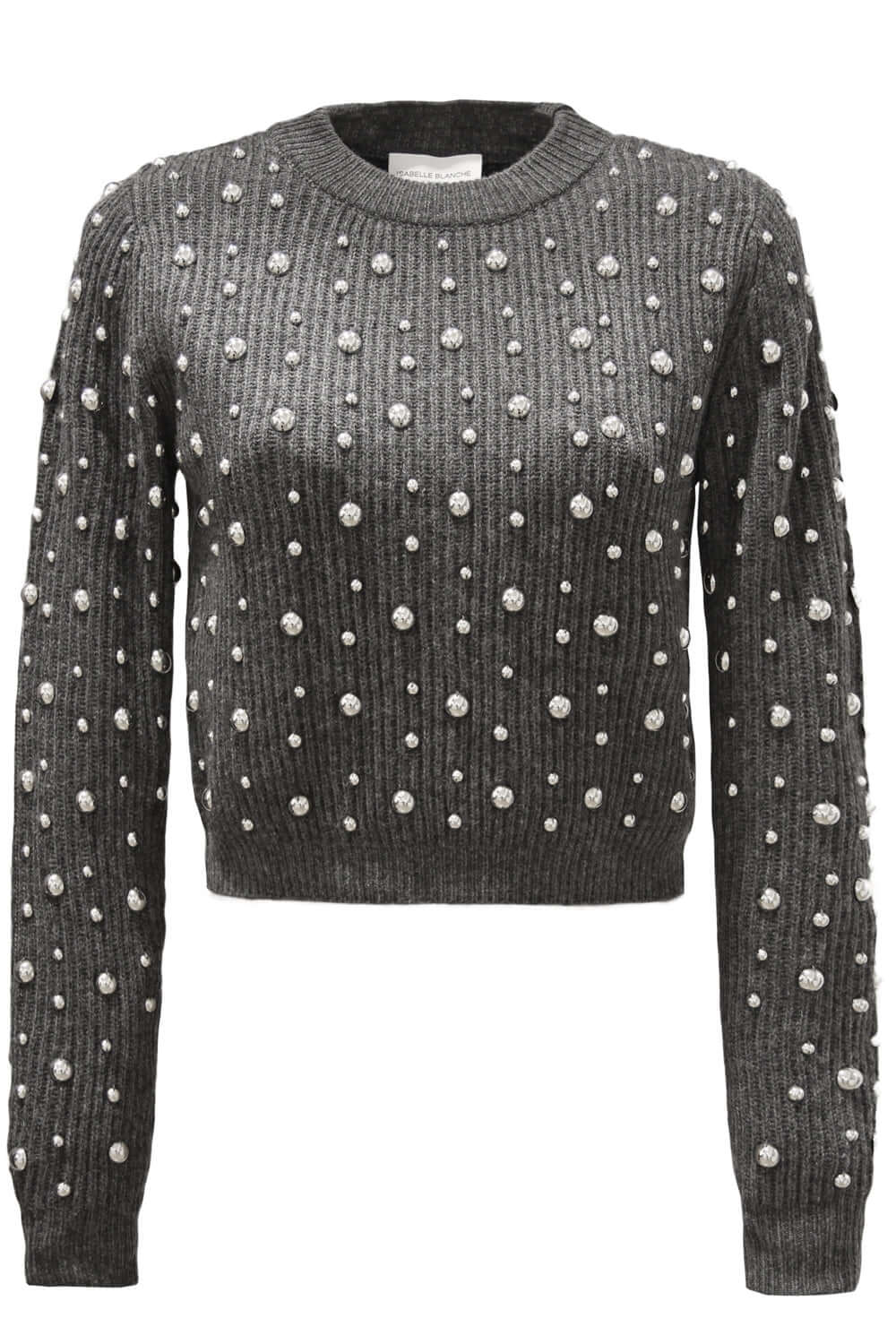 ISABELLE BLANCHE Maglia girocollo con borchie Uncategorized ISABELLE BLANCHE