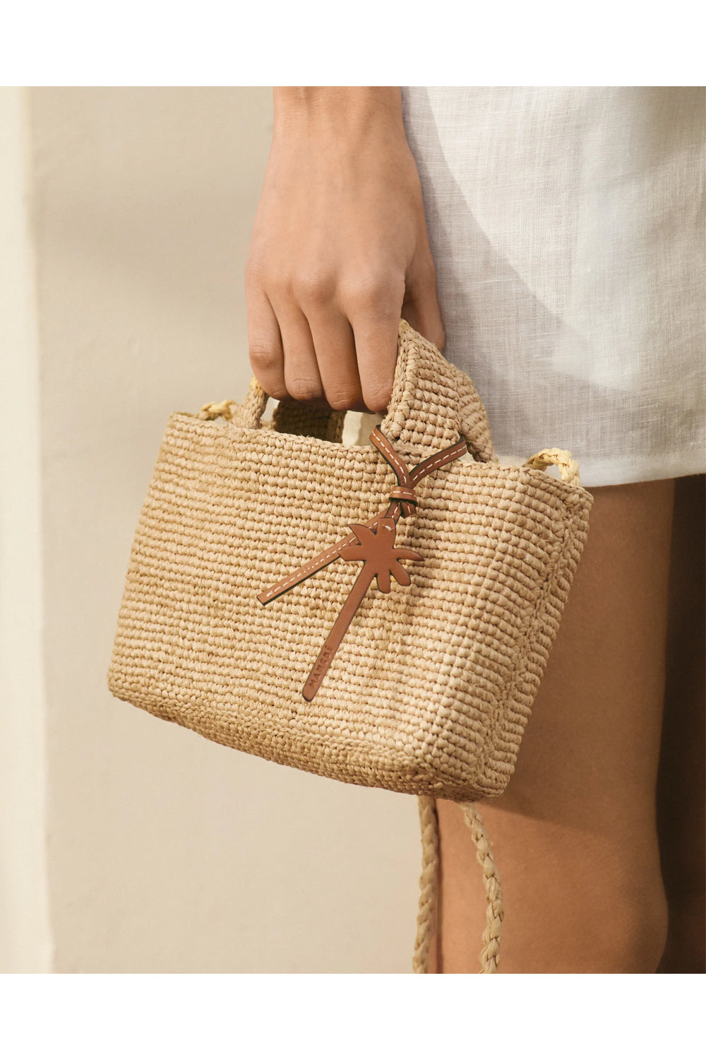 MANEBI Borsa Raffia New Sunset