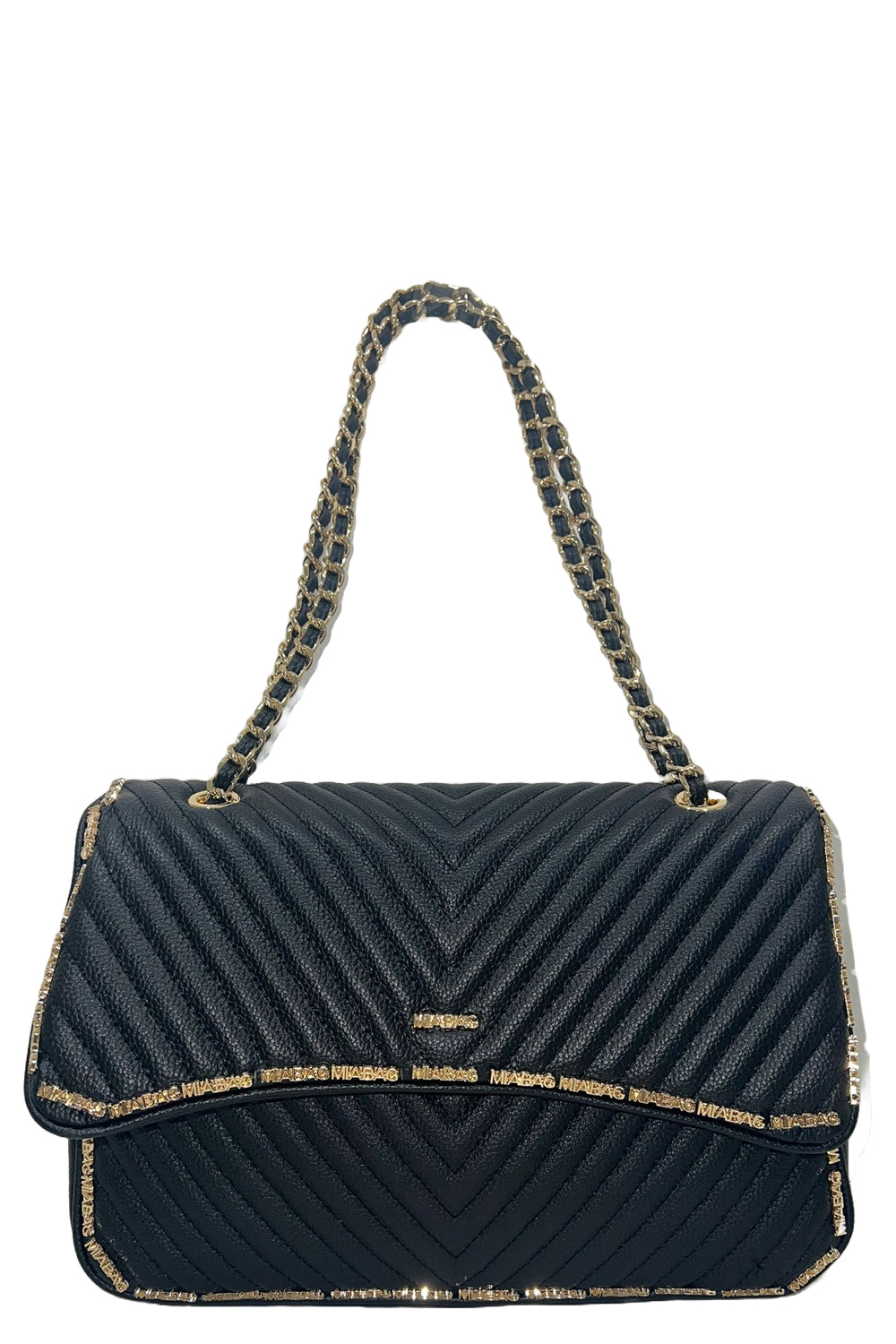 MIA BAG Tracolla grande in pelle con lettering MIA BAG