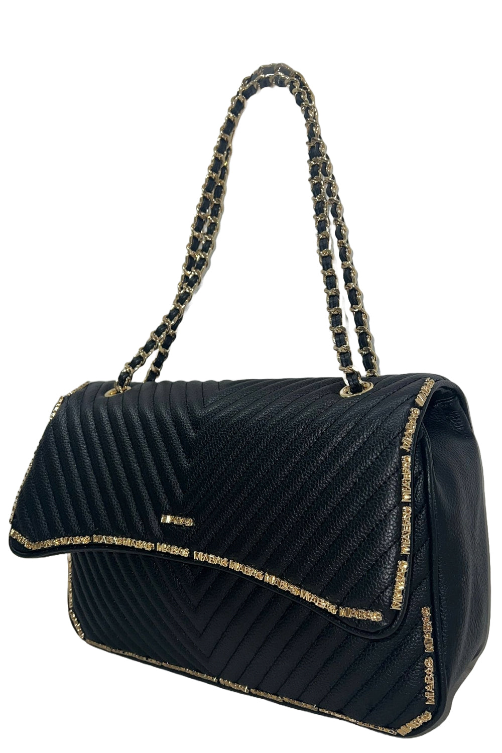 MIA BAG Tracolla grande in pelle con lettering MIA BAG