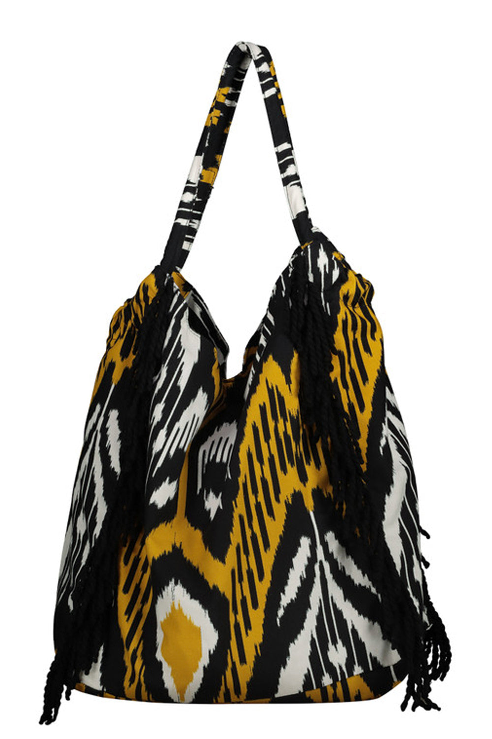 MISSBIKINI Borsa mare a fantasia con frange MISSBIKINI