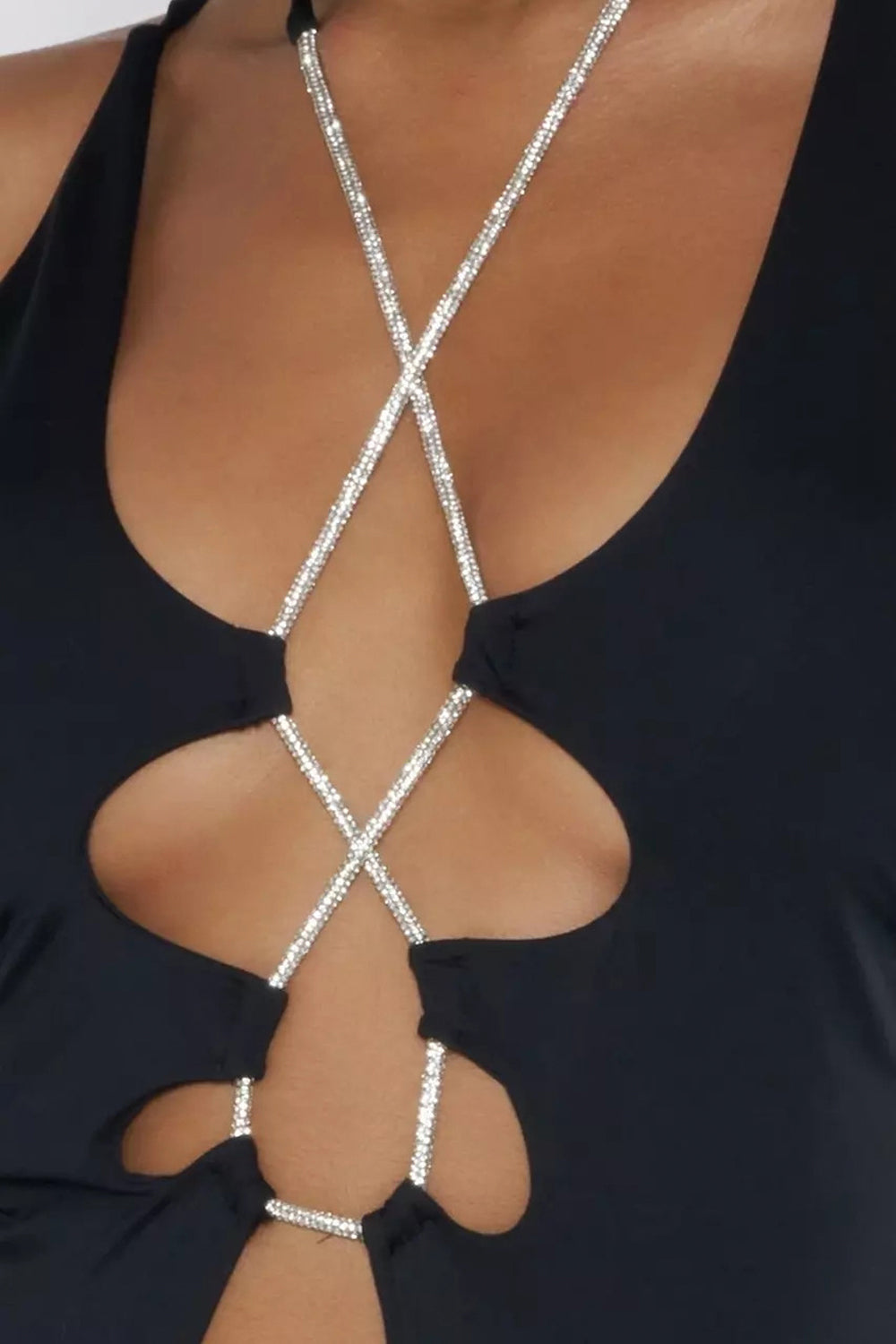 MISSBIKINI Costume intero con lacci crystal Costumes MISSBIKINI