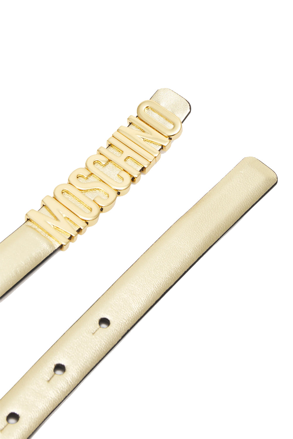 MOSCHINO Cintura piccola laminata con lettering