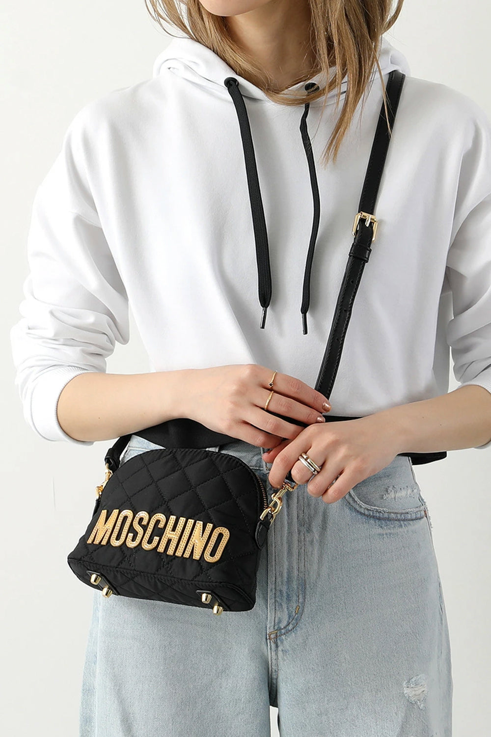 MOSCHINO Borsa in nylon trapuntato