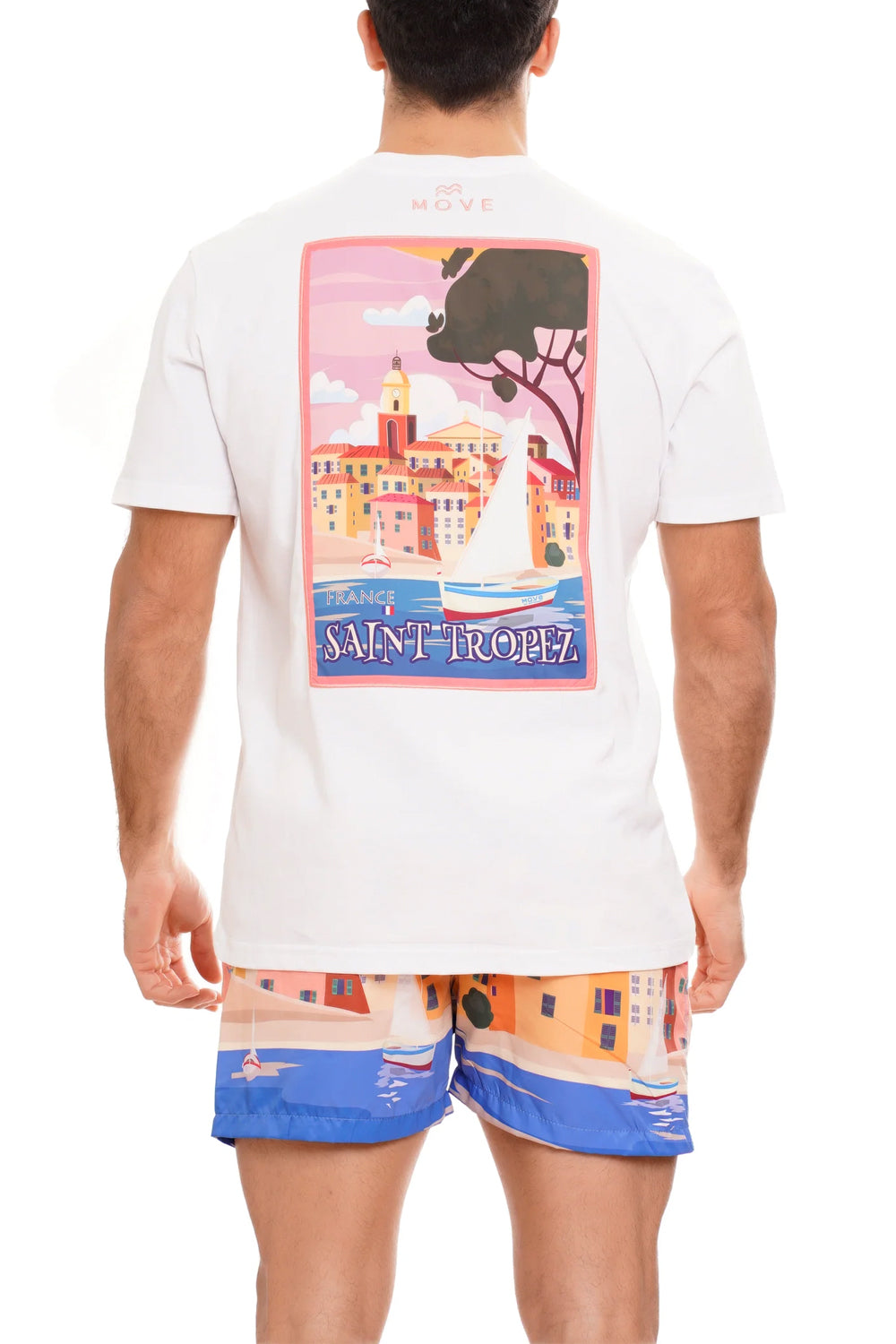 MOVE BEACHWEAR T-shirt con stampa sul retro