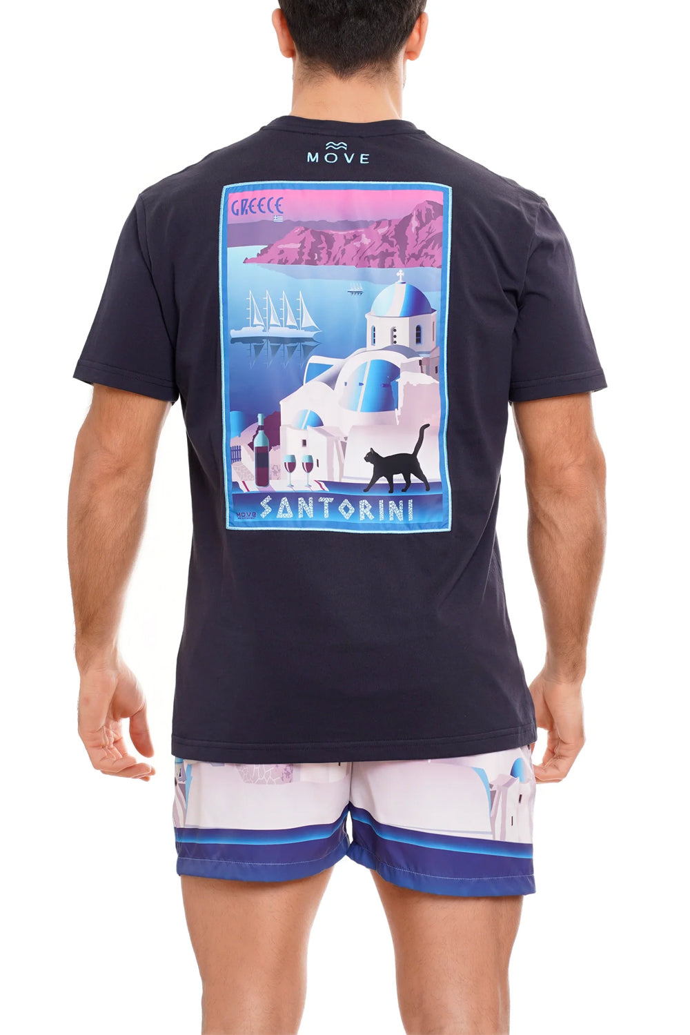MOVE BEACHWEAR T-shirt con stampa sul retro MOVE BEACHWEAR