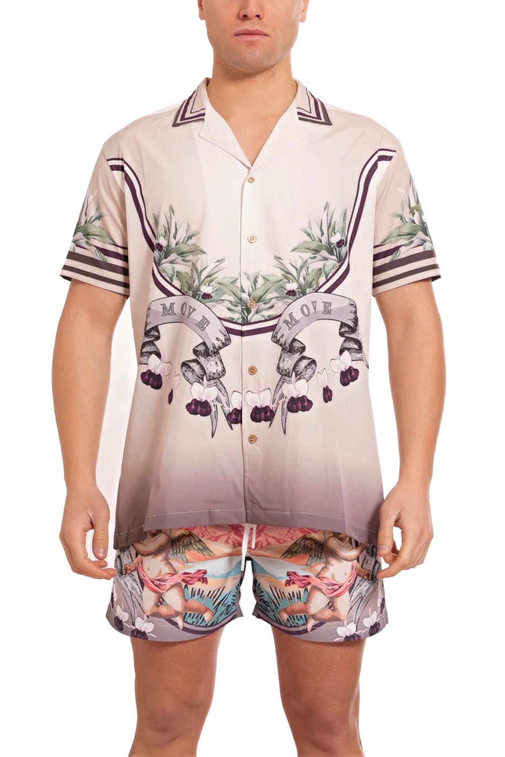MOVE Camicia bowling stampata