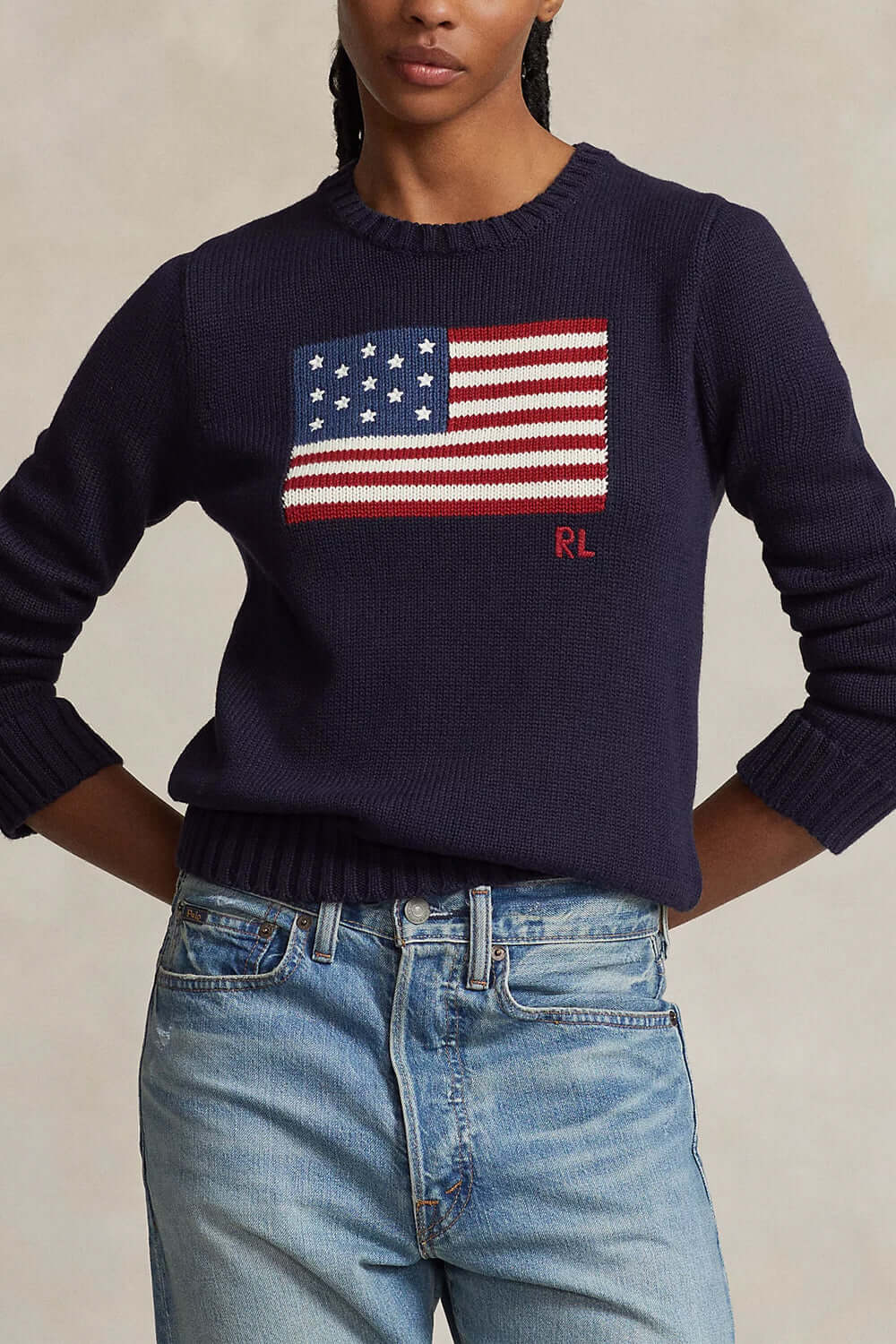 POLO RALPH LAUREN Maglia in cotone con bandiera Uncategorized POLO RALPH LAUREN