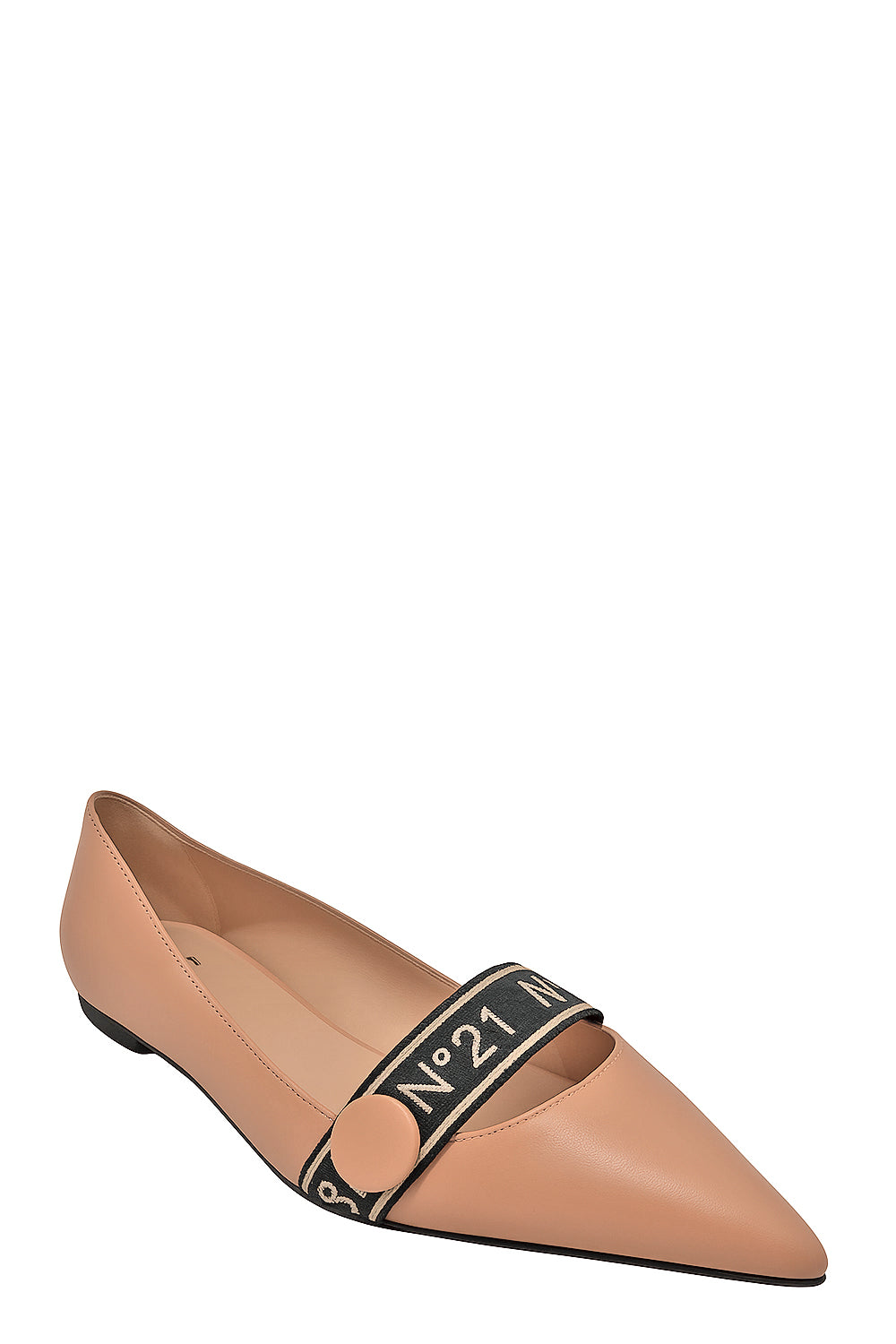 N21 Ballerine in pelle con fascia elastica