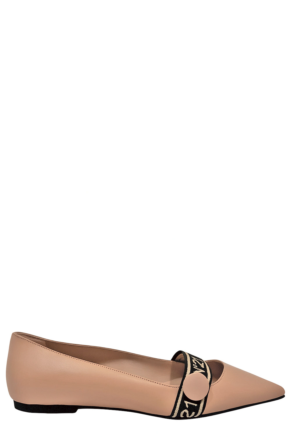 N21 Ballerine in pelle con fascia elastica