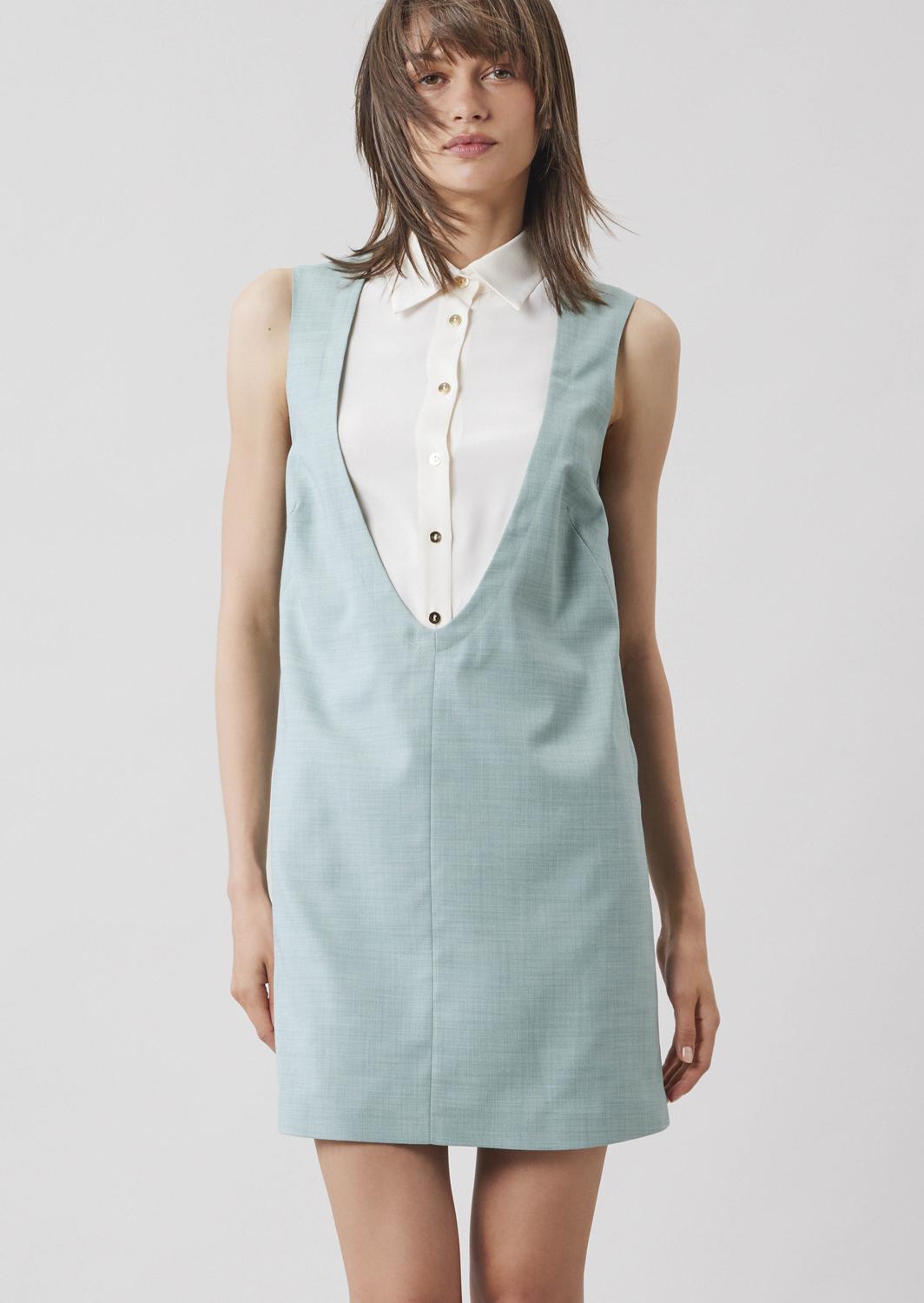 SIMONA CORSELLINI Abito corto con patch camicia