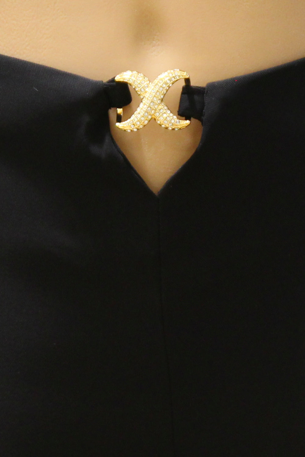 SIMONA CORSELLINI Pantalone a zampa con accessorio su bustino SIMONA CORSELLINI