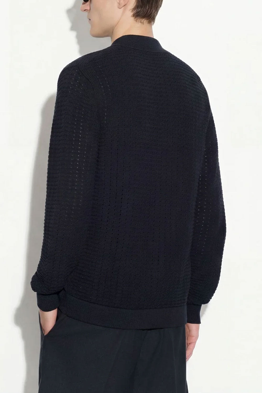 PAOLO PECORA Cardigan in cotone traforato