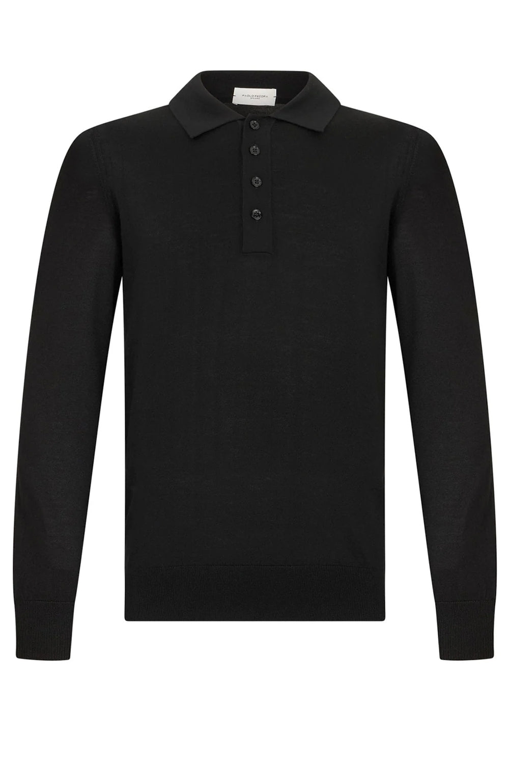 PAOLO PECORA Maglia a polo in lana merinos