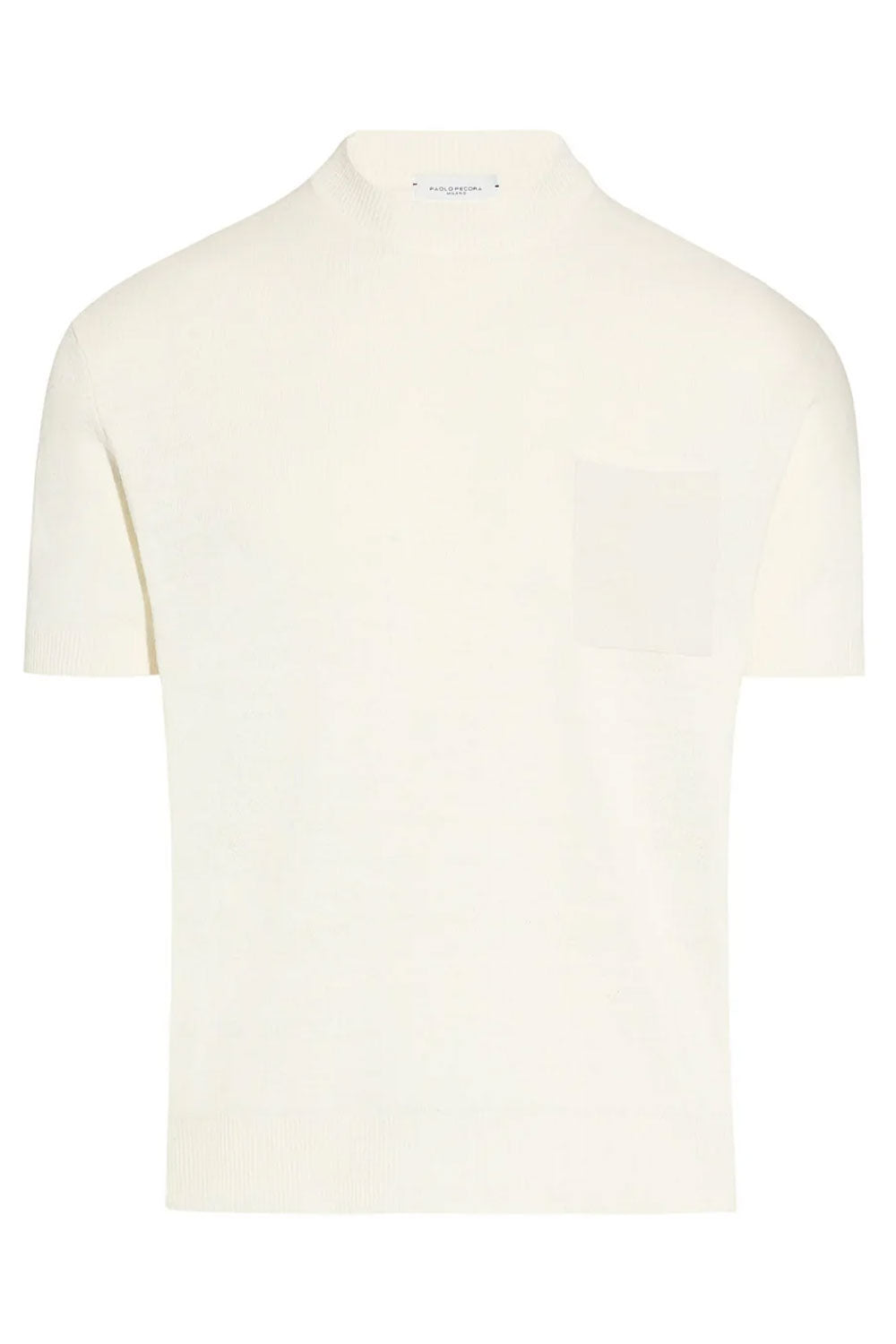 PAOLO PECORA Maglia loose fit con tasca in seta bouclè