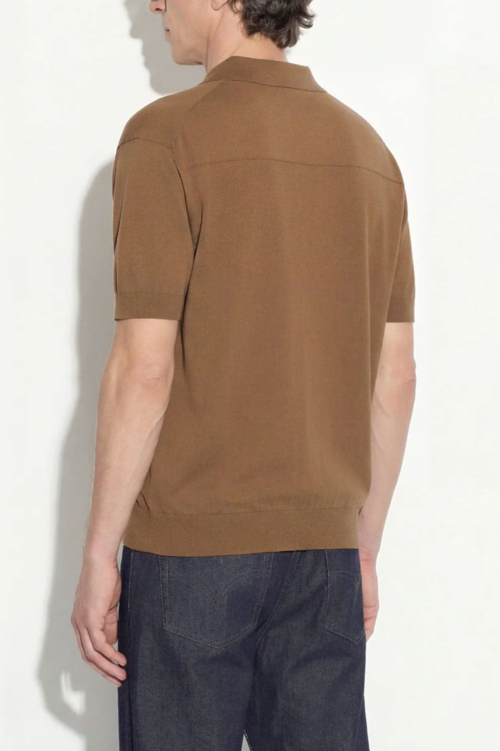 PAOLO PECORA Polo Loose Fit con collo aperto