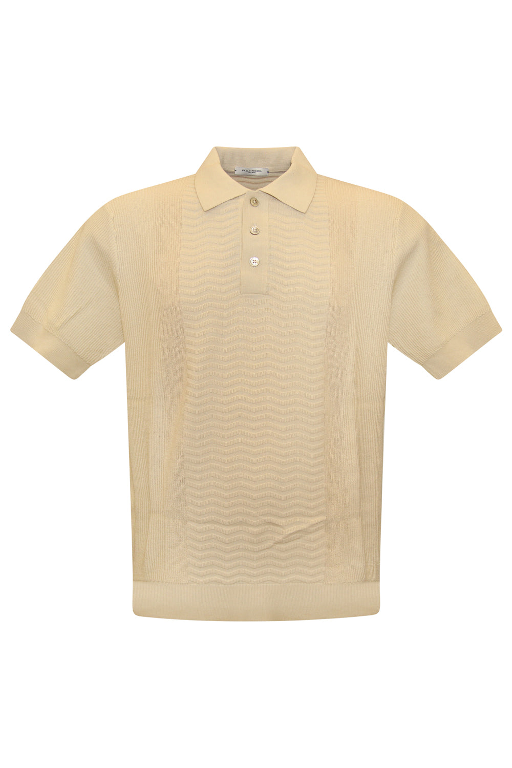 PAOLO PECORA Polo in cotone crepe extrafine PAOLO PECORA