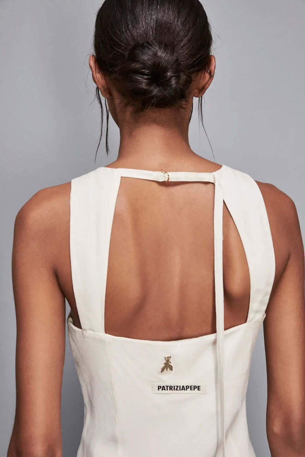 PATRIZIA PEPE Abito in viscosa e lino Essential Uncategorized PATRIZIA PEPE